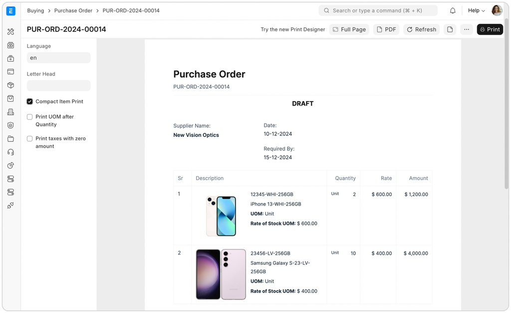 <br>Centralize Procurement with Purchase Orders